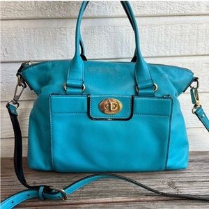 Kate Spade Hampton Road Janie Leather Satchel Bag Tote Convertible Crossbody
